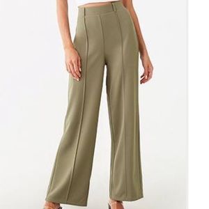 Olive Green Wide Leg Pants (NEW)